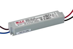 LED power supply GLP GPV series 12V/1A, CV, non-PFC, IP67 plastic case