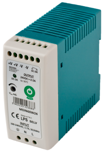 Zasilacz DIN 24V/2.5A, plastic case, slim